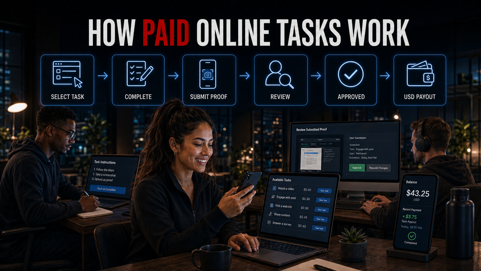 How Paid Online Tasks Work
